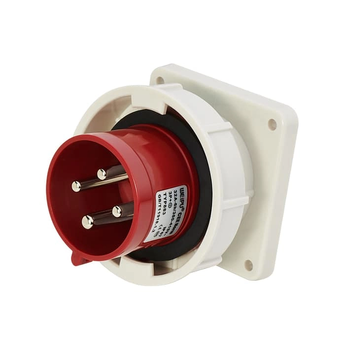 32A 4PIN Panle Mount Inlet TYP883-IP67 1 - WEIPU