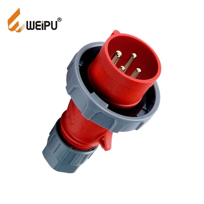 32A 4PIN Plug Clamping cable fix TYPR373-IP67 1 - WEIPU