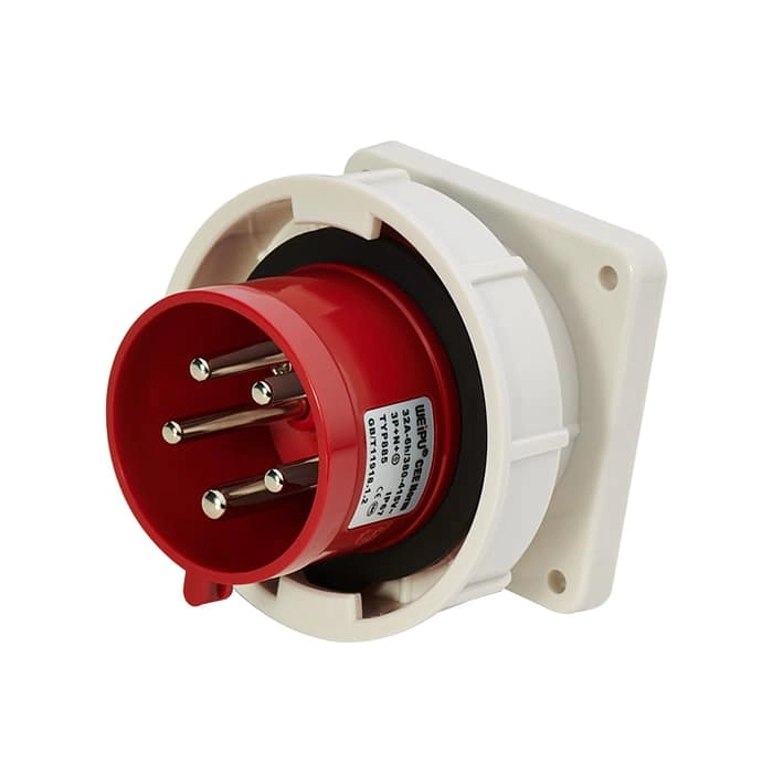 32A 5PIN Panle Mount Inlet TYP885-IP67 1 - WEIPU