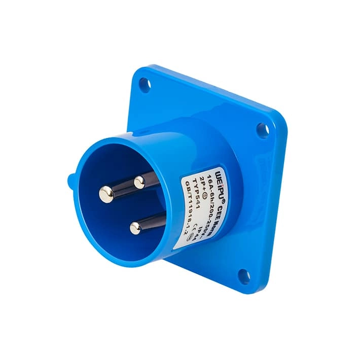 63A 3PIN Panle Mount Inlet TYP541-IP44 1 - WEIPU