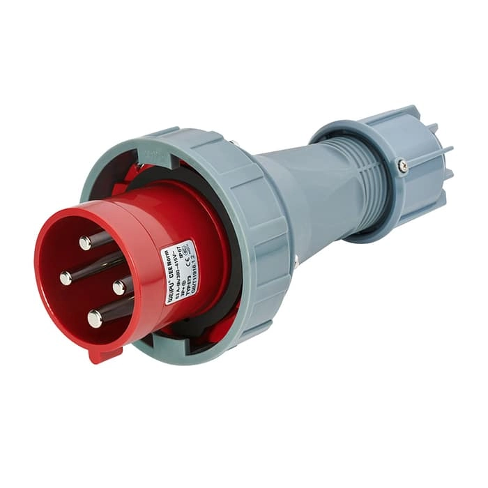 63A 4PIN Plug Clamping cable fix TYP673-IP67 1 - WEIPU