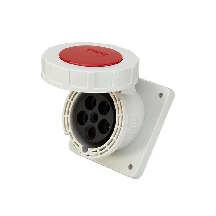 63A 5PIN Angled Panel Mount Socket TYP3924-IP67 1 - WEIPU