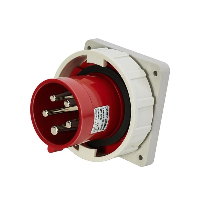 63A 5PIN Panle Mount Inlet TYP575-IP67 1 - WEIPU