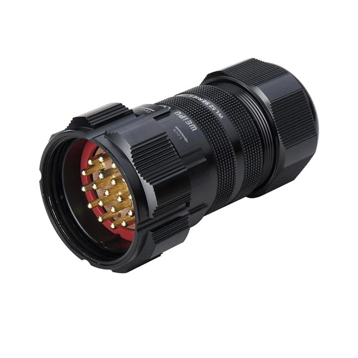WL52J19TⅡ Male-contact plug with clamping-nut 2 IP67 1 - WEIPU