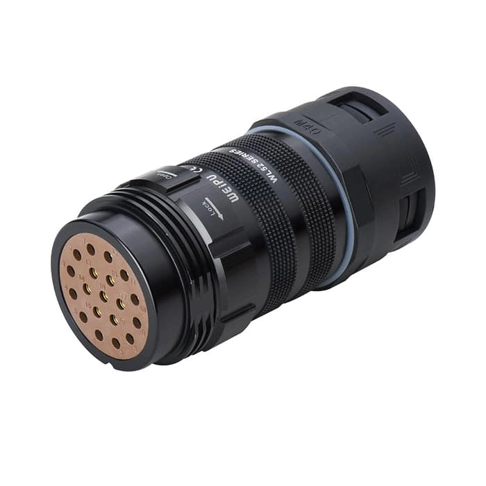 WL52K19TADⅡ Female-contact connector for M40 ×1.5 Plastic hose adapter IP67 1 - WEIPU