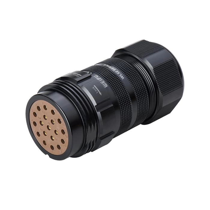 WL52K19T Ⅱ Female-contact connector with clamping-nut IP67 1 - WEIPU