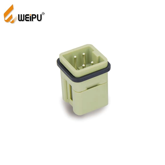 HA-004- HA-004-F Male and Female 10A 230/400v 4+PE Screw Contact Connector 1 - WEIPU