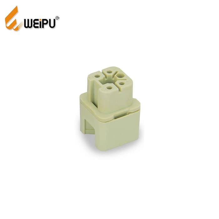 HA-004- HA-004-F Male and Female 10A 230/400v 4+PE Screw Contact Connector 2 - WEIPU