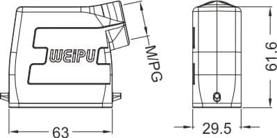 HA10A-PS-2B standard electrical connection components for Industry 4.0 2 - WEIPU