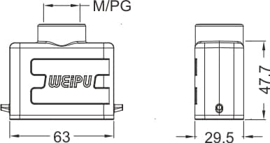 HA10A-PT-2B standard electrical connection components for Industry 4.0 2 - WEIPU HA10A-PT-2B standard electrical connection components for Industry 4.0 2 - WEIPU