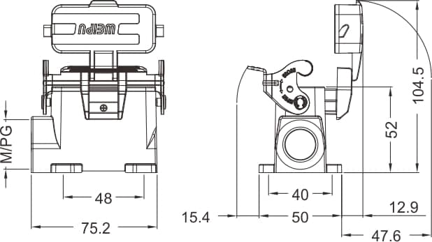 HA10A-SF-1L/W-MCV standard electrical connection components for Industry 4.0 2 - WEIPU HA10A-SF-1L/W-MCV standard electrical connection components for Industry 4.0 2 - WEIPU