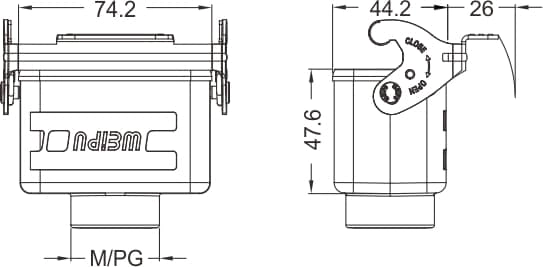 HA10B-MC-1L/W standard electrical connection components for Industry 4.0 2 - WEIPU