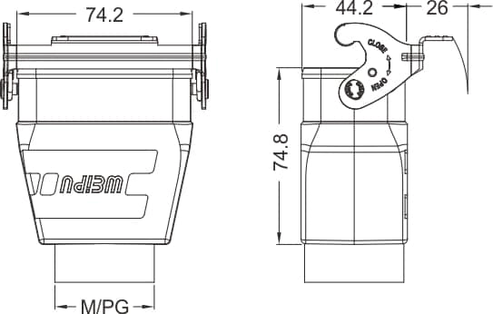 HA10B-MCH-1L/W standard electrical connection components for Industry 4.0 2 - WEIPU