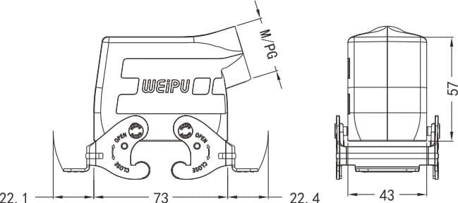 HA10B-PS-2L/W standard electrical connection components for Industry 4.0 2 - WEIPU HA10B-PS-2L/W standard electrical connection components for Industry 4.0 2 - WEIPU