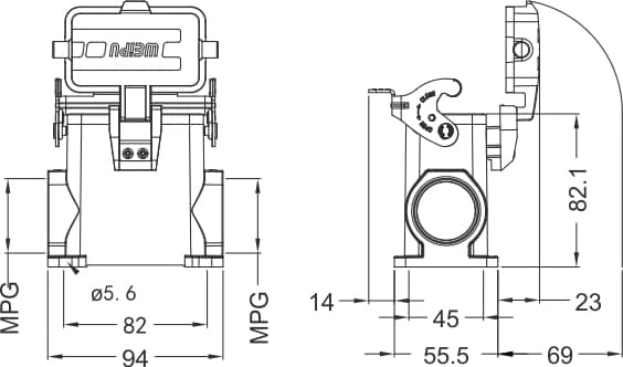 HA10B-SFH-1L/W-MCV standard electrical connection components for Industry 4.0 2 - WEIPU