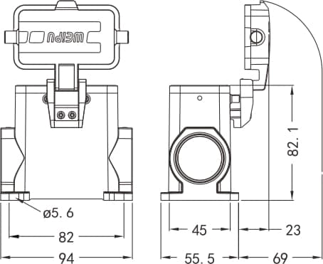 HA10B-SFH-2L/W standard electrical connection components for Industry 4.0 2 - WEIPU HA10B-SFH-2L/W standard electrical connection components for Industry 4.0 2 - WEIPU