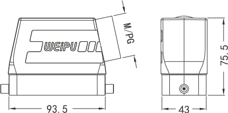 HA16B-PSH-2B standard electrical connection components for Industry 4.0 2 - WEIPU