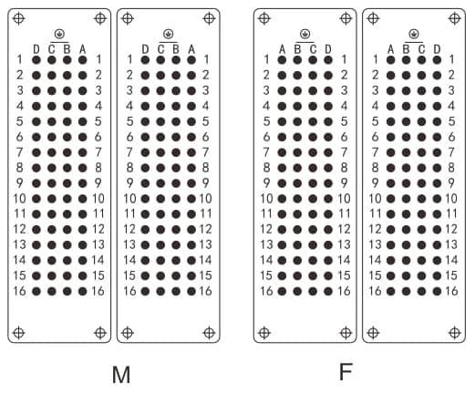 HD-128-MC/FC Crimp termination Connector 16A 500V 128+PE 4 - WEIPU