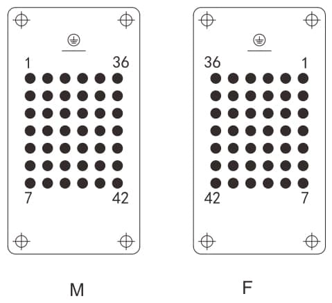HDD-042-MC/FC Crimp termination Connector 16A 500V 42+PE 4 - WEIPU