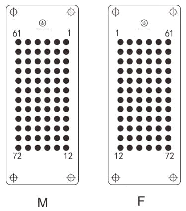 HDD-072-MC/FC Crimp termination Connector 16A 500V 72+PE 3 - WEIPU HDD-072-MC/FC Crimp termination Connector 16A 500V 72+PE 3 - WEIPU