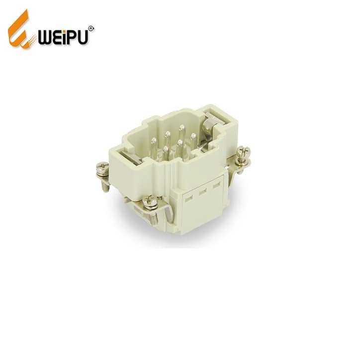 HE-006-MS HA-006-FS Male and Female 16A 500V 6+PE Cage Clamp Termination Connector 1 - WEIPU