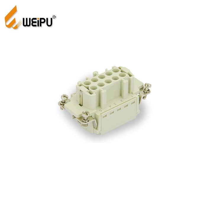 HE-010-MS HA-010-FS Male and Female 16A 500V 10+PE Cage clamp termination Connector 2 - WEIPU