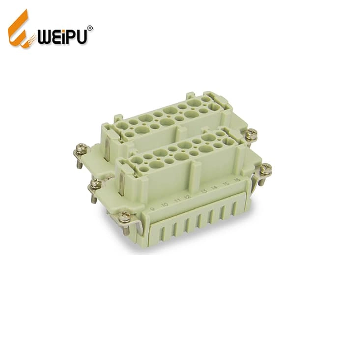 HE-032-MC HA-032-FC Male and Female 16A 500V 32+PE Crimp termination Connector 2 - WEIPU HE-032-MC HA-032-FC Male and Female 16A 500V 32+PE Crimp termination Connector 2 - WEIPU