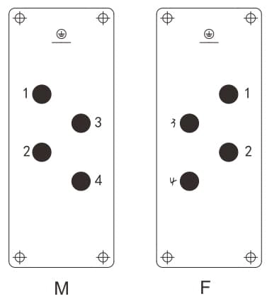 HK-004/0-M/F Crimp termination Connector 80A 830V 4+PE 4 - WEIPU