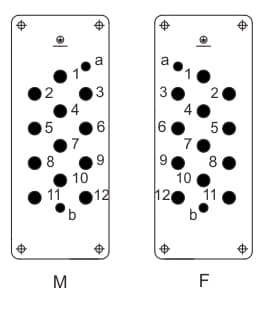 HK-012/2-M/F Crimp termination Connector 40A 690V 12+PE +2 Signal pin 10A 160V 4 - WEIPU