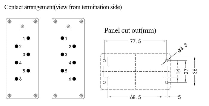 HSB-006-M/F Screw termination Connector 16A 500V 6+PE 4 - WEIPU
