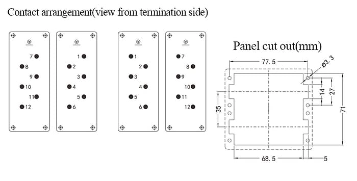 HSB-016-M/F Screw termination Connector 16A 500V 12+PE 4 - WEIPU