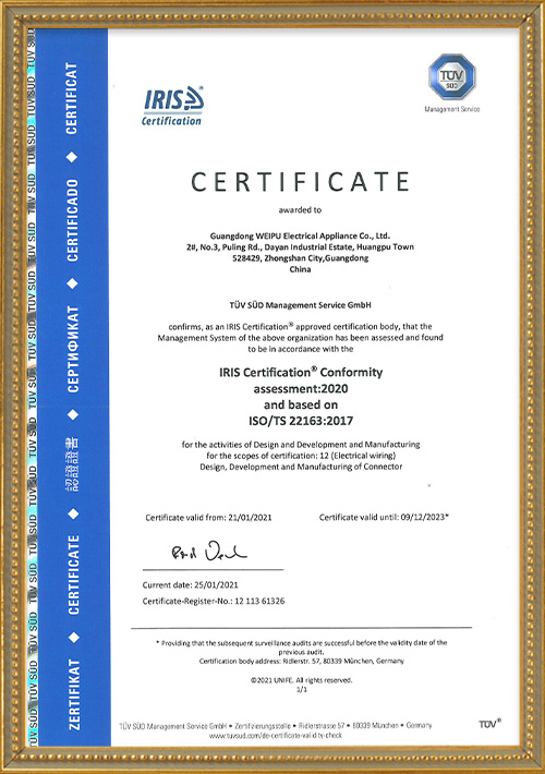 ISOTS-221632017Certification