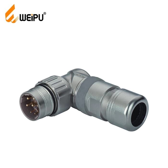 M23DJ-TL Male contact angled cable connector IP67 1 - WEIPU M23DJ-TL Male contact angled cable connector IP67 1 - WEIPU