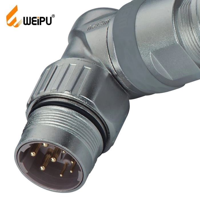 M23DJ-TL Male contact angled cable connector IP67 2 - WEIPU M23DJ-TL Male contact angled cable connector IP67 2 - WEIPU