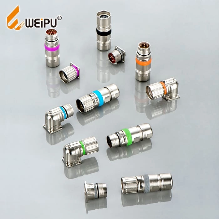 M23DJ-TL Male contact angled cable connector IP67 4 - WEIPU M23DJ-TL Male contact angled cable connector IP67 4 - WEIPU