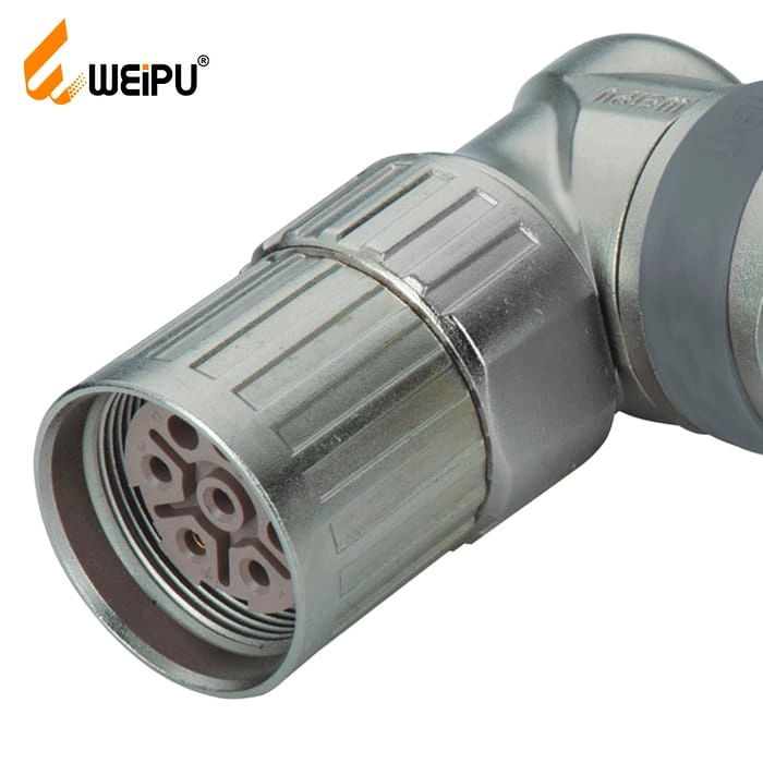 M23DK-TL Female contact angled cable connector IP67 2 - WEIPU