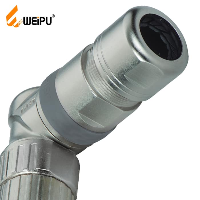 M23DK-TL Female contact angled cable connector IP67 3