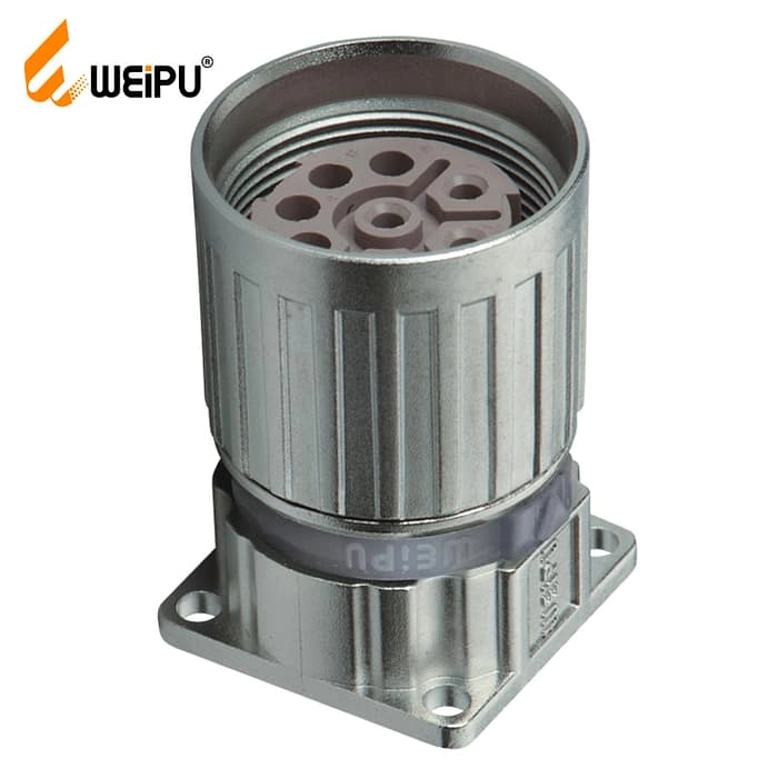 M23DK-Z Female contact square flange receptacle IP67 2 - WEIPU