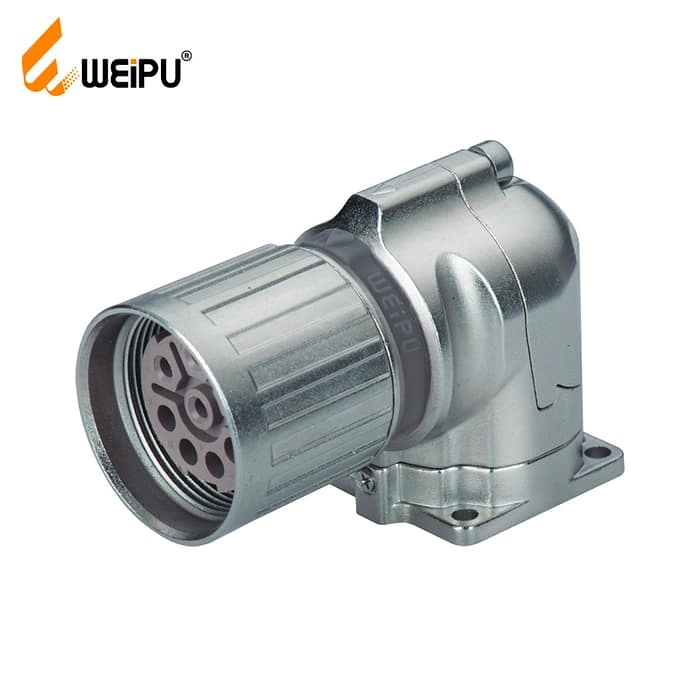 M23DK-ZL Female contact angled cable connector IP67 1 - WEIPU