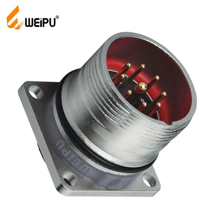 M23SJ_Z Male contact square flange receptacle IP67 2 - WEIPU