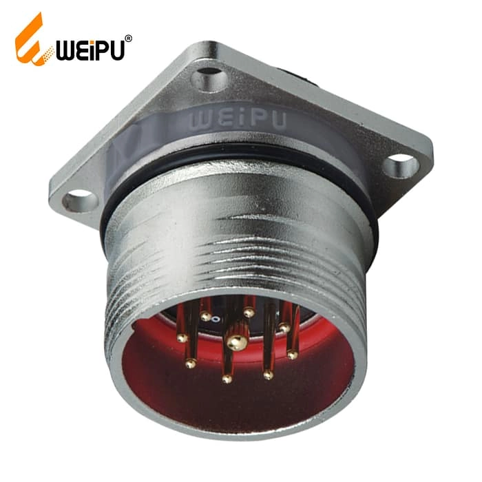 M23SJ_Z Male contact square flange receptacle IP67 3 - WEIPU