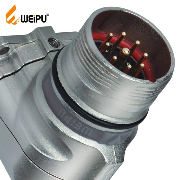 M23SJ_ZL Male contact angled square flange receptacle IP67 3 - WEIPU