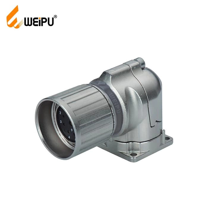 M23SK_ZL Female contact angled square flange receptacle IP67 1 - WEIPU