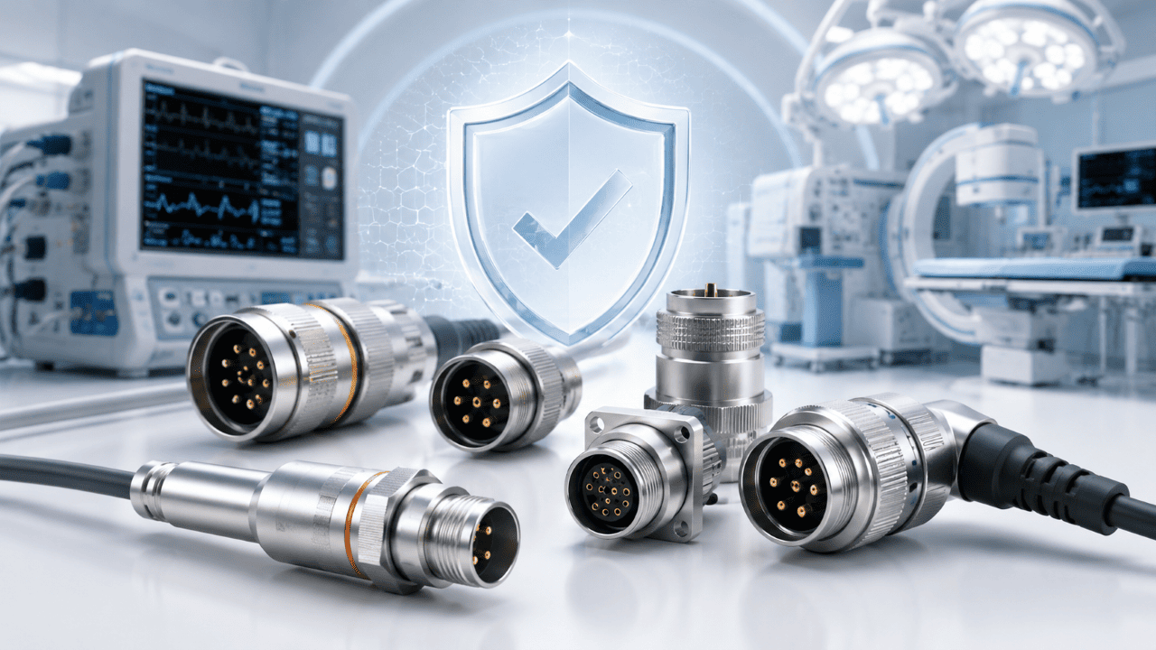 Medical circular connectors used in healthcare and medical devices