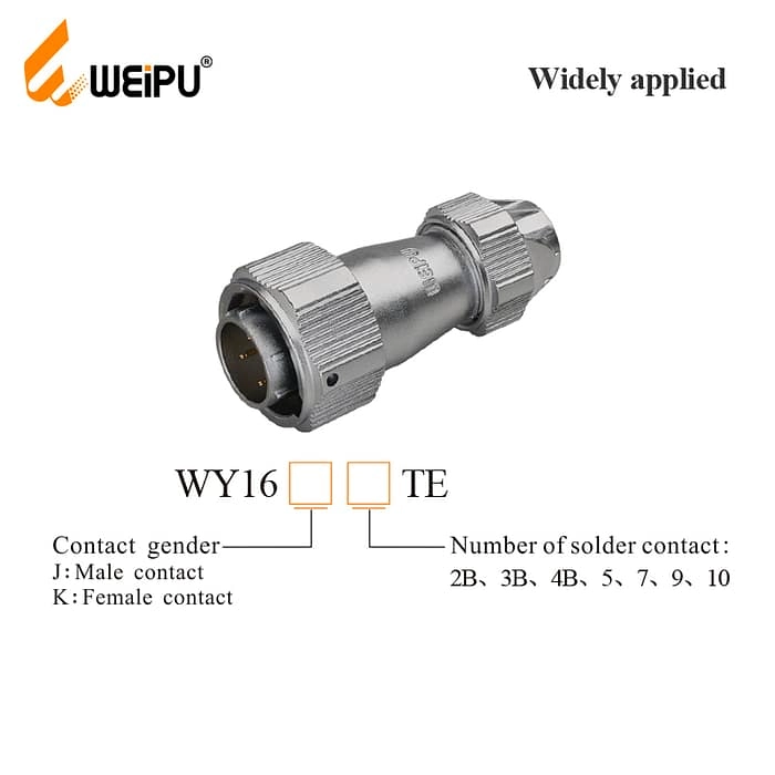Plug with metal clamping-nut TE IP67 3 - WEIPU Plug with metal clamping-nut TE IP67 3 - WEIPU