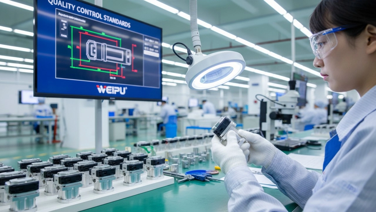 Quality Control Standards in a 16 pin heavy duty connector factory in China - WEIPU