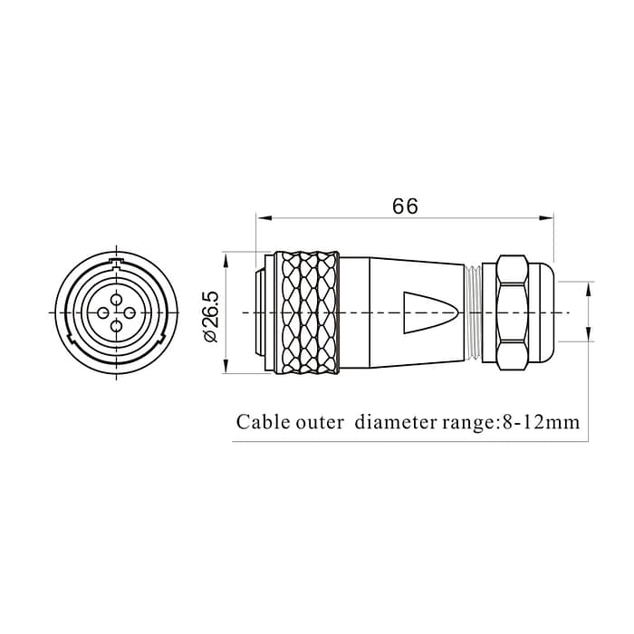 SA2010/P SA2010/S Cable connector IP67 4 - WEIPU