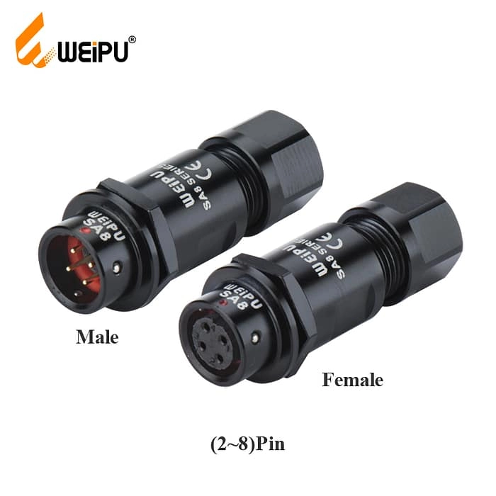 SA811/P SA811/S In-line cable connector IP67 3 - WEIPU SA811/P SA811/S In-line cable connector IP67 3 - WEIPU