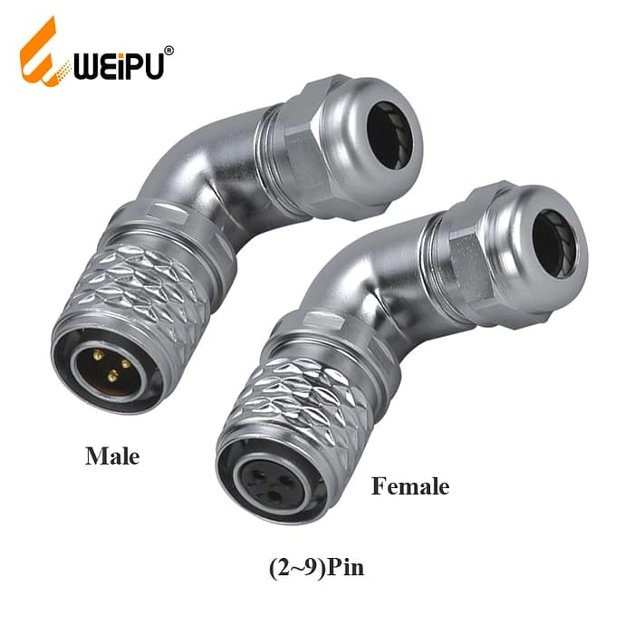 SF1214/P SF1214/S Angled cable connector IP67 3 - WEIPU