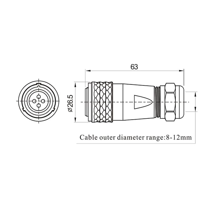 SF2010/P SF2010/S Cable connector IP67 3 - WEIPU SF2010/P SF2010/S Cable connector IP67 3 - WEIPU
